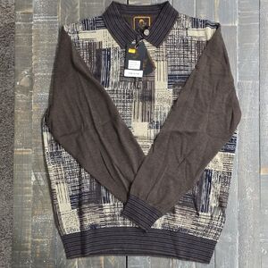 Stylish Brown and Black Crewneck Sweater